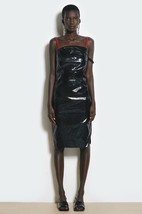 NWT Helmut Lang Black Trash Bag Bondage Strap Dress Sz 4 fits XS / 2 $495 - £176.42 GBP