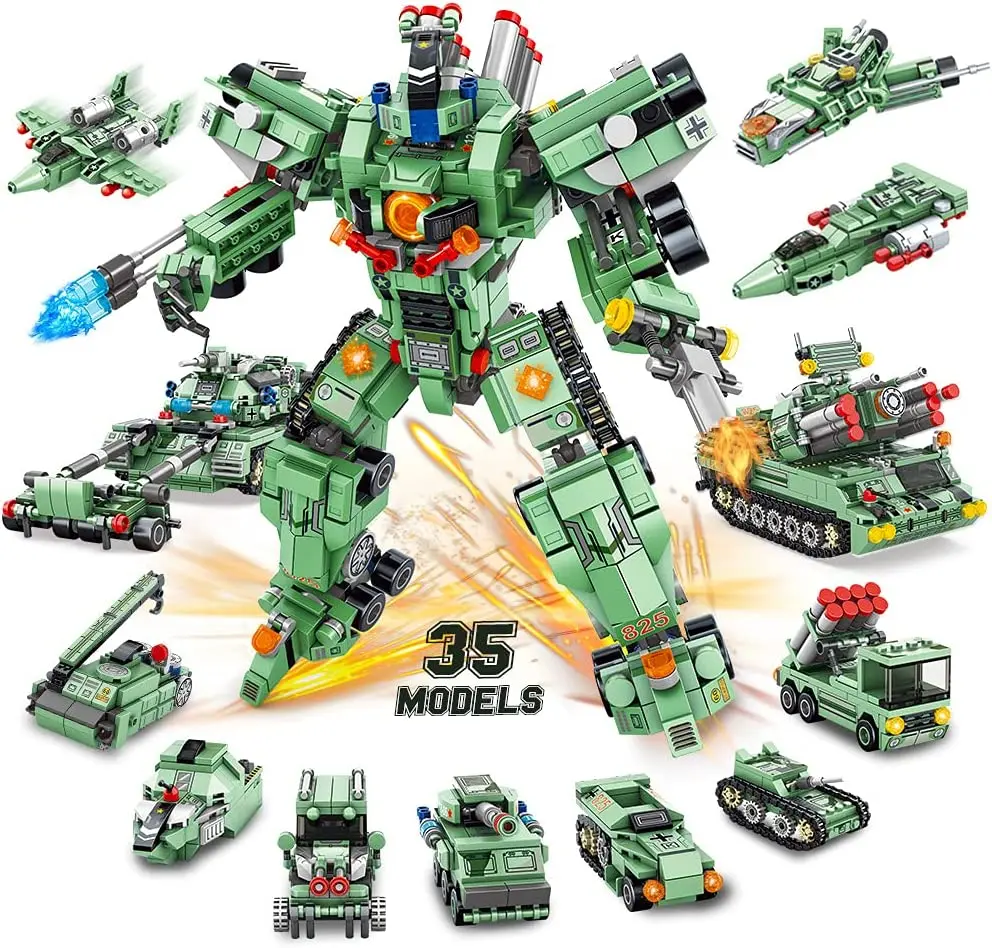 35 in 1 Robot Building Blocks Deformation Car Building Blocks Transformation - £48.38 GBP