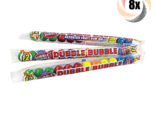 8x Tubes Dubble Bubble Assorted Fruit Flavor Gum Balls Candy | 12 Per Tube - £14.32 GBP