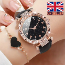 Fashion Ladies Women Quartz Analogue Stainless Steel leather strap with ... - $7.61