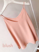 BLUSH Sleeveless Chiffon Top Summer Chiffon Tank Blush Wedding Bridesmaid Tops image 3