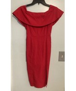 White Fox Women’s XS Red Sleeveless Mid-Length Dress W/Slits On Sides. B... - $298.99 MXN