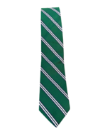 Brooks Brothers Makers Tie Silk Green White Blue Striped Necktie USA - $9.89