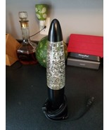 13&quot; black base clear fluid lava lamp glitter lamp - $1,104.60 MXN