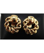 Vintage Bluette French Stylized Abstract Bow Shoe Clips Rare Find Gold Tone - $19.99