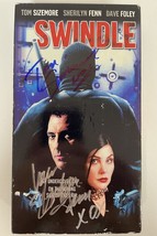Tom Sizemore &amp; Sherilyn Fenn Signed Autographed &quot;Swindle&quot; VHS Movie - £31.28 GBP