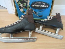 MEN&#39;S vintage FRANKLIN ice skates black 9 boots 1571 &quot;SILVER JET&quot; - $163.61