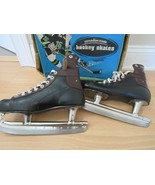 MEN&#39;S vintage FRANKLIN ice skates black 9 boots 1571 &quot;SILVER JET&quot; - $3,039.74 MXN