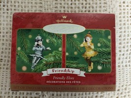 Vintage Hallmark Friendship  Friendly Elves Ornament  NIP  2 ornaments - £6.22 GBP
