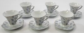 YMM Napoli Floral Demitasse Espresso Coffee Cup and Saucer Serving for 6... - $29.69