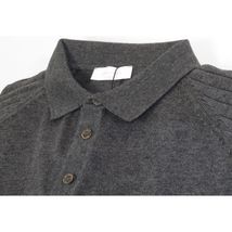 Men's Sweater Knit By BRANGO Turkey Polo Neck Cotton Blend 21228 Charcoal Gray image 3