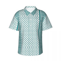 AAP- Palestine Keffiyeh Turquoise Blue Casual Shirt Loose Hawaiian Men S... - $27.99