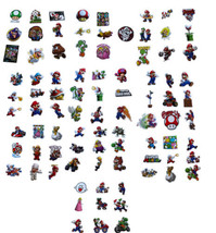 Cool Super Mario With Friends Assorted 3D Colorful PC Stickers 100 PCS NEW - £15.63 GBP