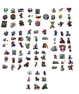 Cool Super Mario With Friends Assorted 3D Colorful PC Stickers 100 PCS NEW - £15.63 GBP