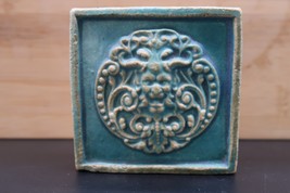 Vtg David Ellison Pewbiac Pottery 2.75&quot; Clay Gargoyle Green Man Loki Til... - $1,494.37 MXN
