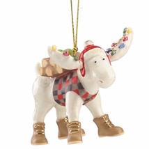 Lenox 2016 Marcel Moose Figurine Ornament Annual The Lumberjack Hipster NEW - £93.60 GBP