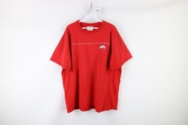 Vintage 90s Mens XL Distressed The Ohio State University Spell Out T-Shirt Red - £27.72 GBP