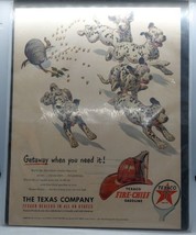 Magazine Ad* - 1951 - Texaco - Fire Chief Gasoline - Dalmations - Bees - $7.91