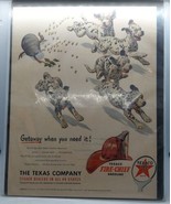 Magazine Ad* - 1951 - Texaco - Fire Chief Gasoline - Dalmations - Bees - $10.84 CAD