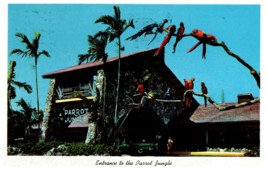 Entrance to the Parrot Jungle Miami Florida Postcard Posted 1960 - £5.29 GBP