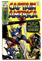 Captain America #123 Comic Book 1970 Marvel Nick Fury Gene Colan Vg - £14.96 GBP