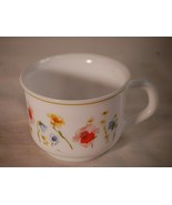 Vintage Arcopal France Milk White Glass Coffee Mug Tea Cup Multi Color F... - £11.64 GBP