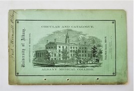 1869 antique UNIVERSITY of ALBANY ny CATALOG course officers students genealogy - £69.78 GBP