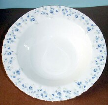 Royal Albert Memory Lane Rim Soup Bowl 8&quot; Blue Floral Bone China New - $34.55