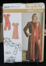 Simplicity 3968 Misses Robe, Nightgown &amp; Pajamas Pattern - Size 8/10/12/... - £9.45 GBP