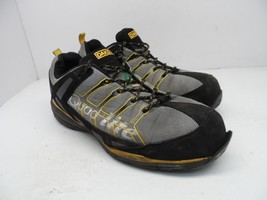 DAKOTA Men&#39;s Quad Lite Aluminium Toe Steel Plate Work Shoe Black/Yellow 9EE - $23.74