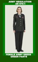 NEW Womens Class A Enlisted Serge Green US Army Dress Pants All Sizes AR... - $34.79