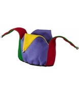 Jester Hat w/ Bells DFJ70 Multicolor Felt Costume Cosplay Carnival Mardi... - £17.40 GBP