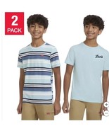 Levi&#39;s Boys Girls T-Shirts Blue Multicolor 2-Pack Short Sleeves Crewneck - $36.99