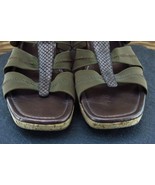 Donald J Pliner Size 10 M Brown Slide Leather Women Sandal Shoes Clare - £15.82 GBP