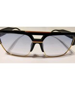 Nice Looking Men&#39;s Sunglasses Square Blue Gradient Lens Black/Gold Frame - $326.99 MXN
