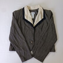 Vintage Perceptions by Irene B. Women's 12 Black/Cream One-Button Blazer Jacket image 14