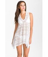 Robin Piccone 120328 Penelope Crochet Kerchief Cover-Up Dress SZ M  White - $47.47