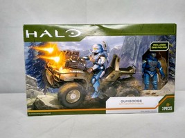 World of Halo Gungoose Vehicle w/ Spartan Celox 3.75&quot; Action Figure V4 - £33.52 GBP