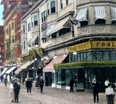 Atlantic City Postcard Boardwalk Fralinger&#39;s Salt Water Taffy New Jersey 1919 NJ - £19.36 GBP