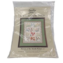 Vintage Something Special Counted Cross Stitch Kit Flowers of the Month ... - $19.00