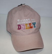 Raised on Dolly Parton Bling Rhinestone Cap Hat Pale Pink One Size David &amp; Young - £18.35 GBP