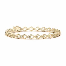 Authenticity Guarantee 
ANGARA Natural Diamond and Heart Stackable Bracelet i... - £855.43 GBP