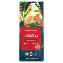 BOWL AND BASKET SPECIALTY MEDIUM ROAST ORGANIC HONDURAN WHOLE BEAN COFFE... - $15.49