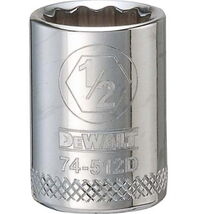 DeWALT DWMT74512OSP 3/8 in. Drive 1/2 in. 12-Point Standard Socket Chrom... - $18.37