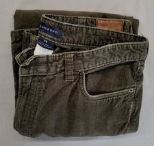 Lands End Corduroy Traditional Fit Mens Size 35 Pants Dark Green Outdoors - $13.98