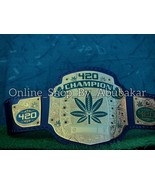 420 Weed World Heavyweight Championship Title Belt 2mm Brass - £138.26 GBP