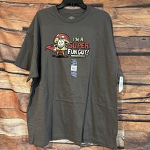 I’m A Super Fun Guy T-Shirt 2XL Gray Short Sleeve Graphic Tee Mushroom H... - $18.69