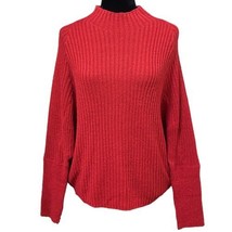 Eloquii Red Chunky Knit Mock Neck Dolman Sleeve Ribbed Sweater Size 14/16 - $29.99