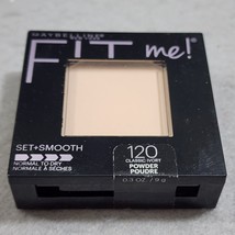 Maybelline Fit Me! #120 Classic Ivory Set &amp; Smooth Pressed Powder No Exp NEW - £7.46 GBP