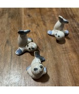 Set Of 3 Vintage Alaskan Clay Miniature Baby Seal Brown White Blue 2” - €15,95 EUR